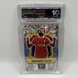 Mohammed Salah - Holo Foil Soccer Card 2024 Grass Games - Graded 10 World Cup!